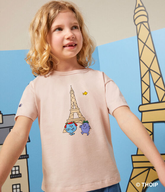 Children's cotton Mr. Men and Little Miss T-shirt SALINE pink