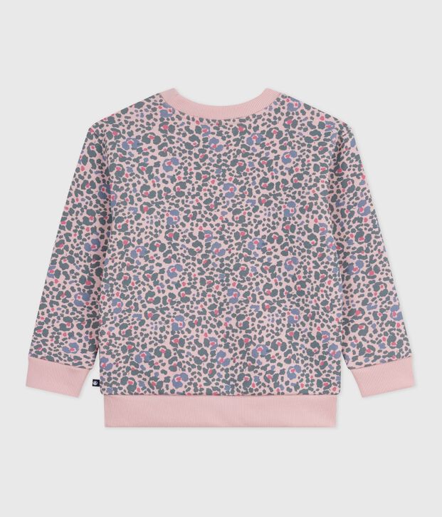 Children's printed cotton sweatshirt pink/multicolor