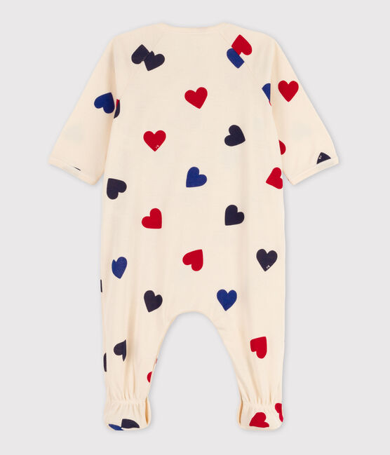 Babies' Heart Pattern Cotton Pyjamas AVALANCHE white/MULTICO