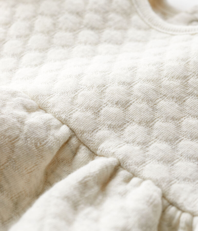 Baby girl's long-sleeved dress beige