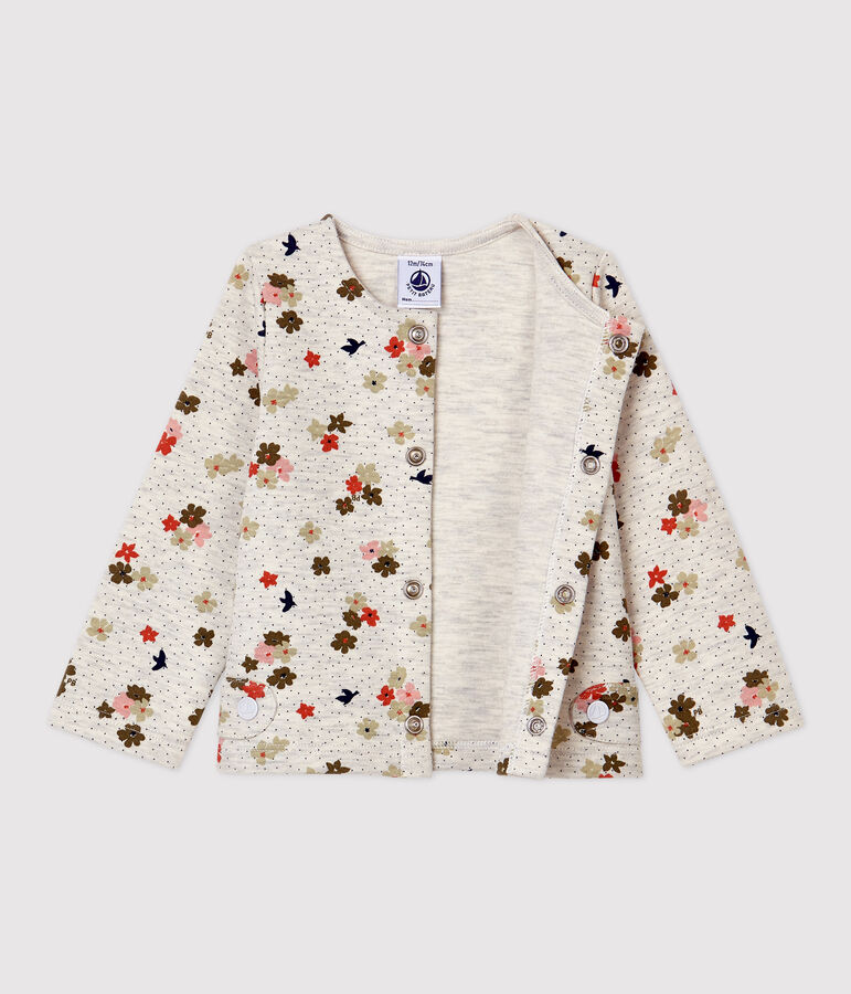 Babies' Cotton Cardigan beige/multicolor
