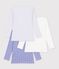 Pack of children's long-sleeved cotton T-shirts with hearts multicolor