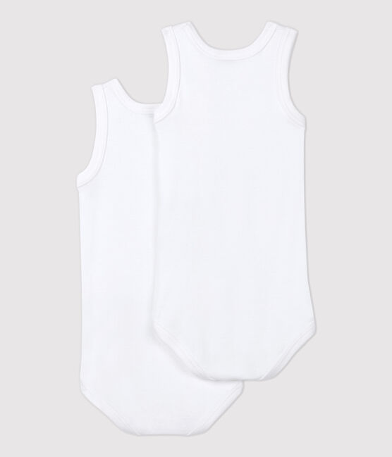 Babies' White Sleeveless Bodysuit - 2-Pack variante 1