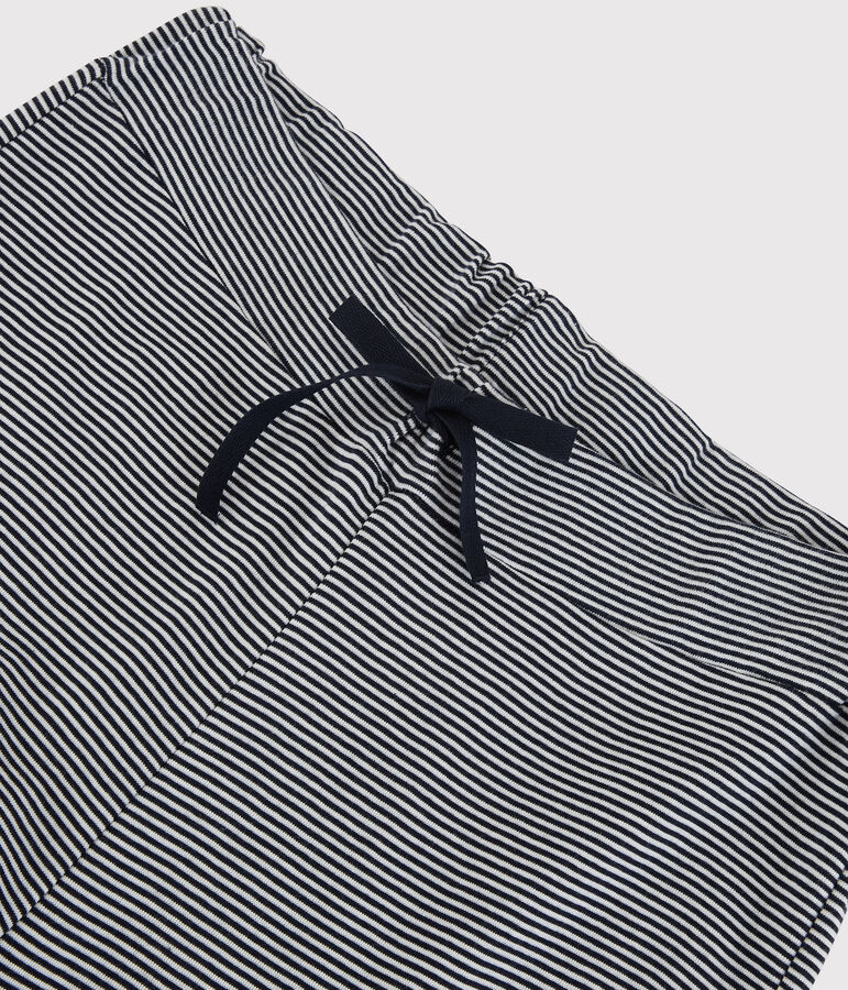 Women's Organic Cotton Trousers SMOKING blue/MARSHMALLOW white