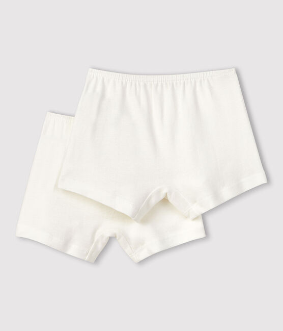 Girls' White Organic Cotton Hipsters - 2-Pack variante 1