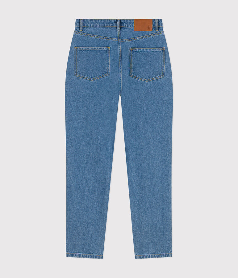 Women's straight denim trousers blue
