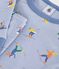 Children's snug-fitting printed cotton pyjamas blue/white/multicolor