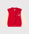 Boys' Fleece Baseball Jacket PEPS red/AVALANCHE white