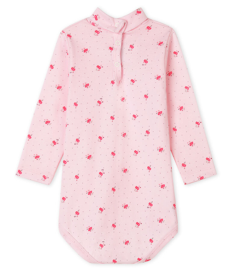 Unisex Babies' Long-Sleeved Roll-Neck Bodysuit pink/pink