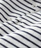 Babies' Long Organic Cotton Stripy Hooded Jumpsuit MARSHMALLOW white/SMOKING blue