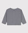 Babies' Cotton Cardigan  SMOKING blue/MARSHMALLOW white
