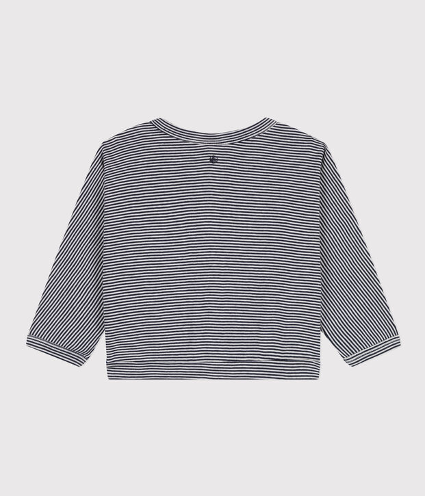 Babies' Cotton Cardigan blue/white