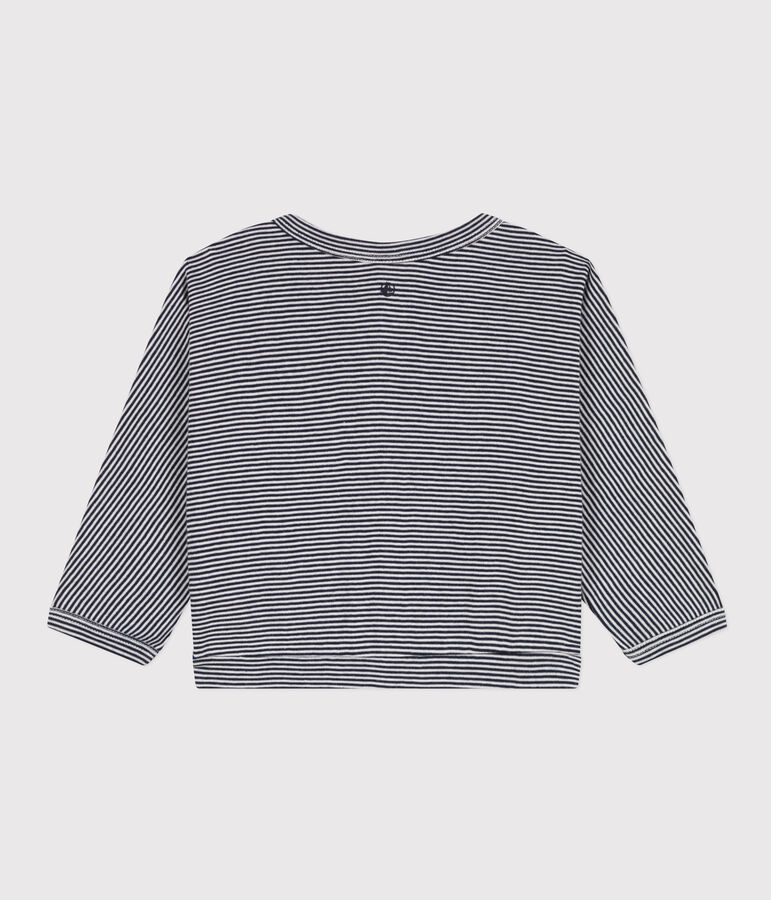 Babies' Cotton Cardigan blue/white