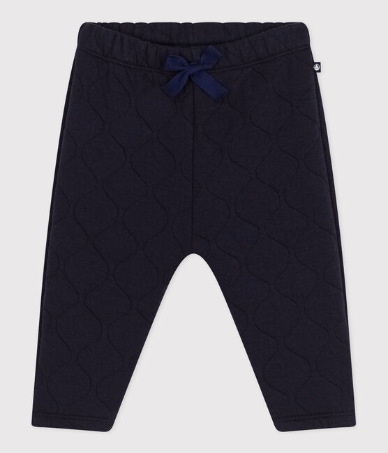 Babies' Quilted Tube Knit Trousers SMOKING blue