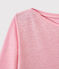 Women's iridescent linen long-sleeve tee BABYLONE pink/ARGENT grey