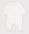Babies' heart print tube knit pyjama suit white/multicolor