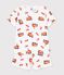 Children's short firefighter print cotton pyjamas white/multicolor