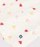 Children's short-sleeved cotton dress printed with hearts Ecru/multicolor