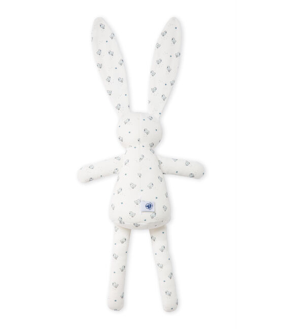 Doudou lapin bébé mixte imprimé LAIT white/MULTICO white