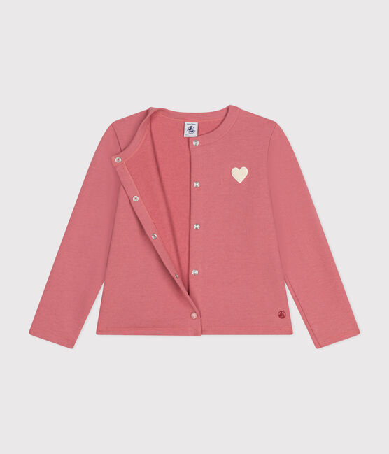 Girls' fleece cardigan ROSEWOOD pink