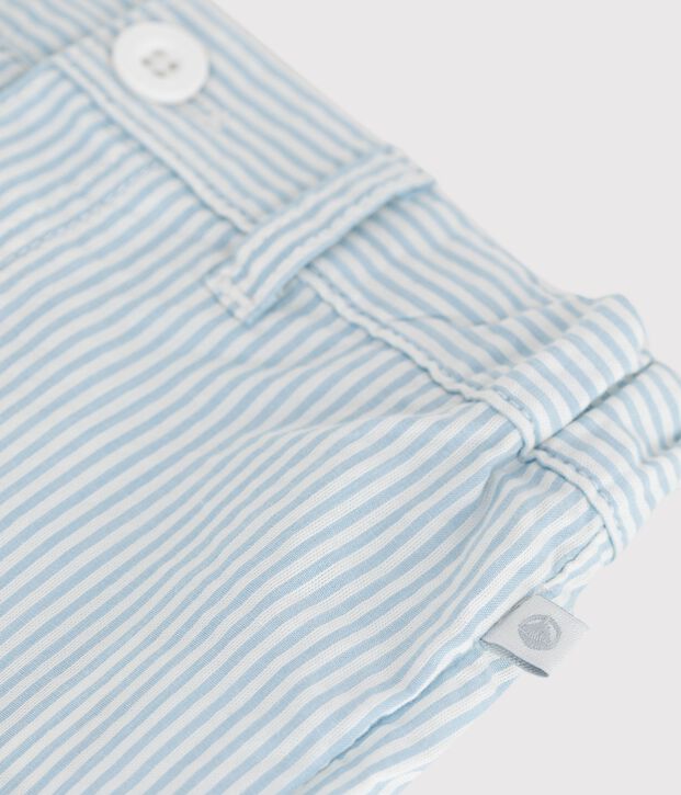 Babies stripy cotton shorts blue/blue