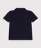 Boys' Short-Sleeved Cotton Polo Shirt SMOKING blue