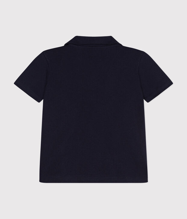 Boys' Short-Sleeved Cotton Polo Shirt SMOKING