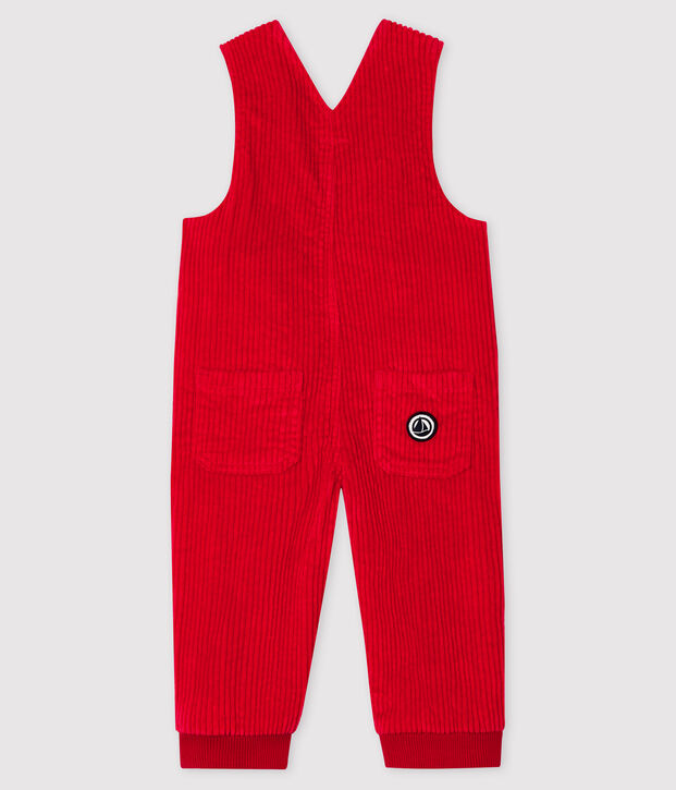 Baby boy's long dungarees red