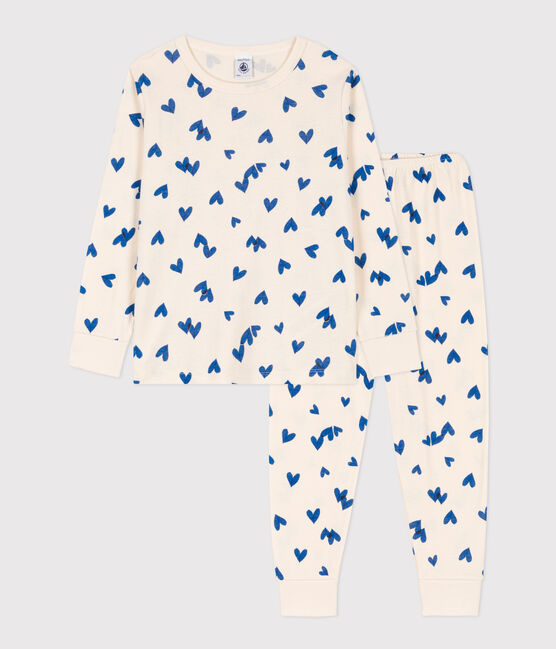 Children's Unisex Heart Cotton Pyjamas AVALANCHE white/MULTICO