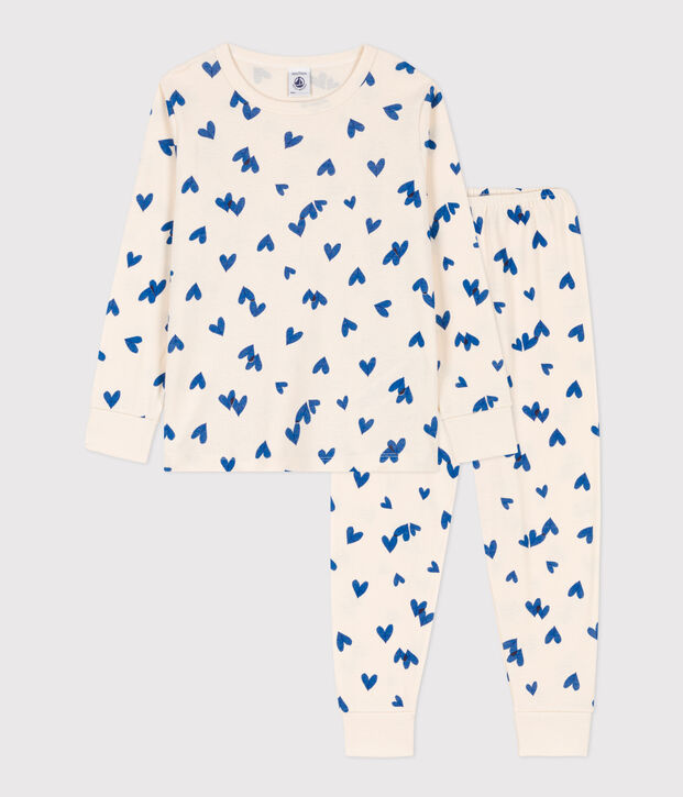 Blue heart print cotton pyjamas and briefs gift box multicolor