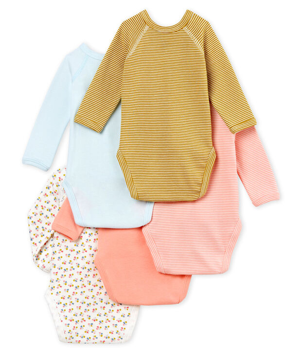 Baby Girls' Newborn Bodysuit - Set of 5 multicolor