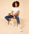 Women's Iconic Cocotte Stitch Cotton T-Shirt ECUME white