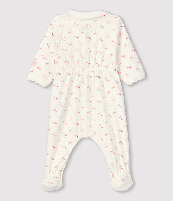Baby Girls' Ribbed Sleepsuit MARSHMALLOW white/MULTICO white