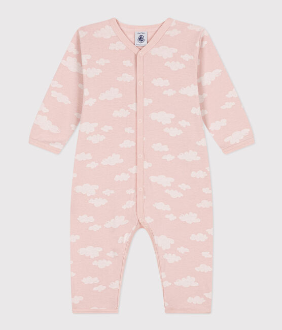 Babies' Patterned Footless Cotton Pyjamas SALINE /MARSHMALLOW