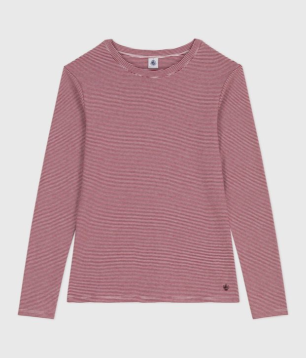 The Iconic long-sleeved cotton T-shirt for women red/white