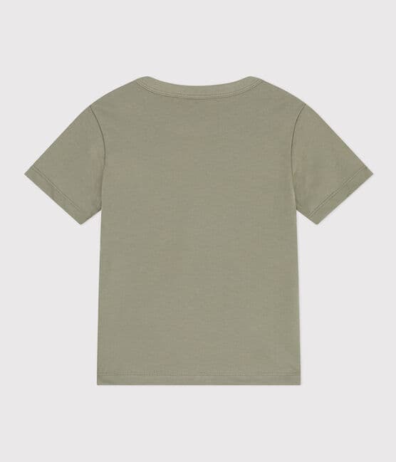 Boys' Short-Sleeved Cotton T-Shirt MARECAGE /AVALANCHE