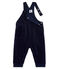 Baby Boys' Long Dungarees in Ribbed Velour Knit SMOKING blue
