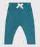 Babies' jogging bottoms in plain cotton DRAGONFLY green