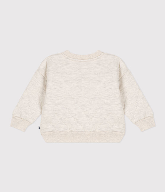 Babies'' Quilted Tube Knit Baseball Jacket MONTELIMAR CHINE beige