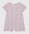 Babies' Floral Cotton Playsuit MARSHMALLOW white/MULTICO white