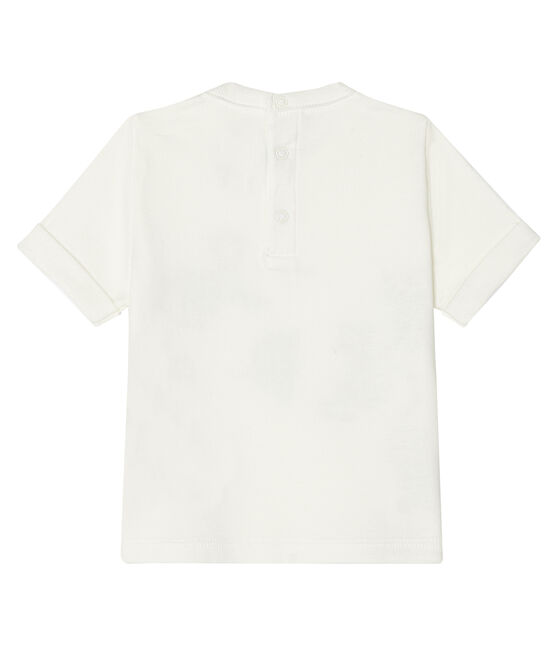 Short-sleeved T-shirt for baby boys MARSHMALLOW white