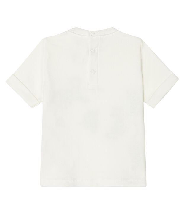 Short-sleeved T-shirt for baby boys white