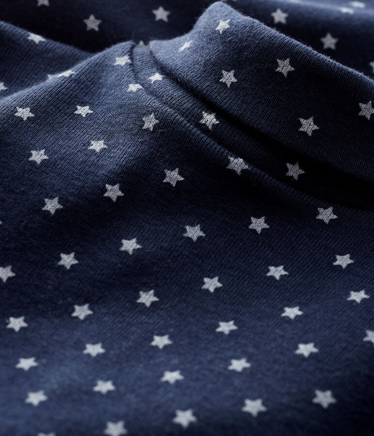 Baby boy's long-sleeved bodysuit blue/white