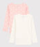 Girls' Star Print Long-Sleeved Cotton T-Shirts - 2-Pack variante 1