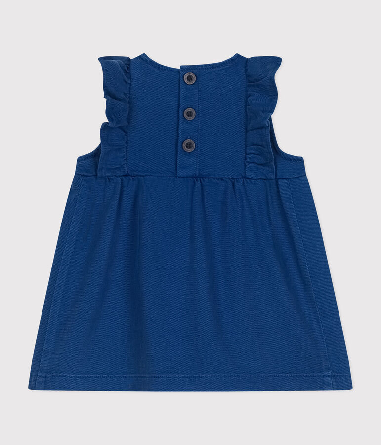 Babies' cotton/lyocell sleeveless dress blue