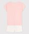Girls' Pink Organic Cotton Short Pyjamas MINOIS pink/MULTICO white