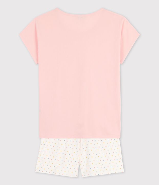 Girls' Pink Organic Cotton Short Pyjamas pink/multicolor