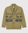 Boys' Wool/Cotton Cardigan JERRYCAN MOULINE /MULTICO
