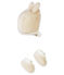 Baby girls' bonnet and booties set MARSHMALLOW white