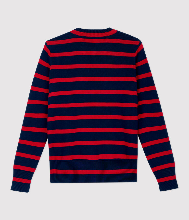 Women's Navy Cotton Jumper blue/red
